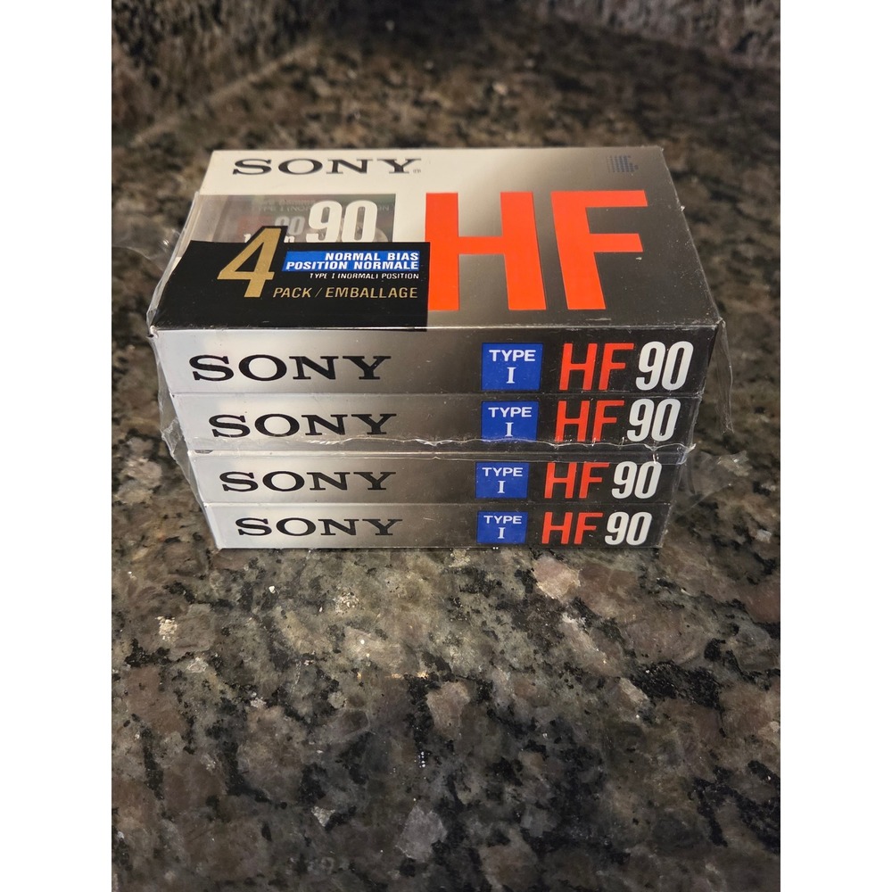 Sony HF 90 Normal Bias Type I Audio Cassette Tapes 4-Pack Factory Sealed New